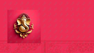Aquirable Social Media Template 5: Ganesha Chaturthi Greetings - Tanjore Style Art Background