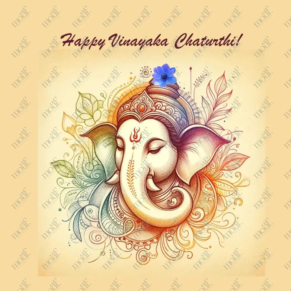 Elegant Ganesha Chaturthi Greetings 11: Social Media Image Post