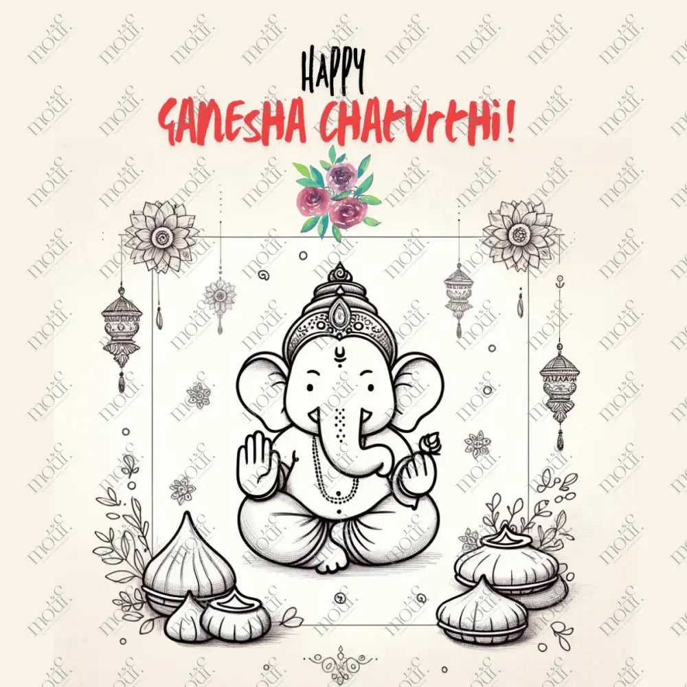 Elegant Ganesha Chaturthi Greetings 13: Social Media Image Post