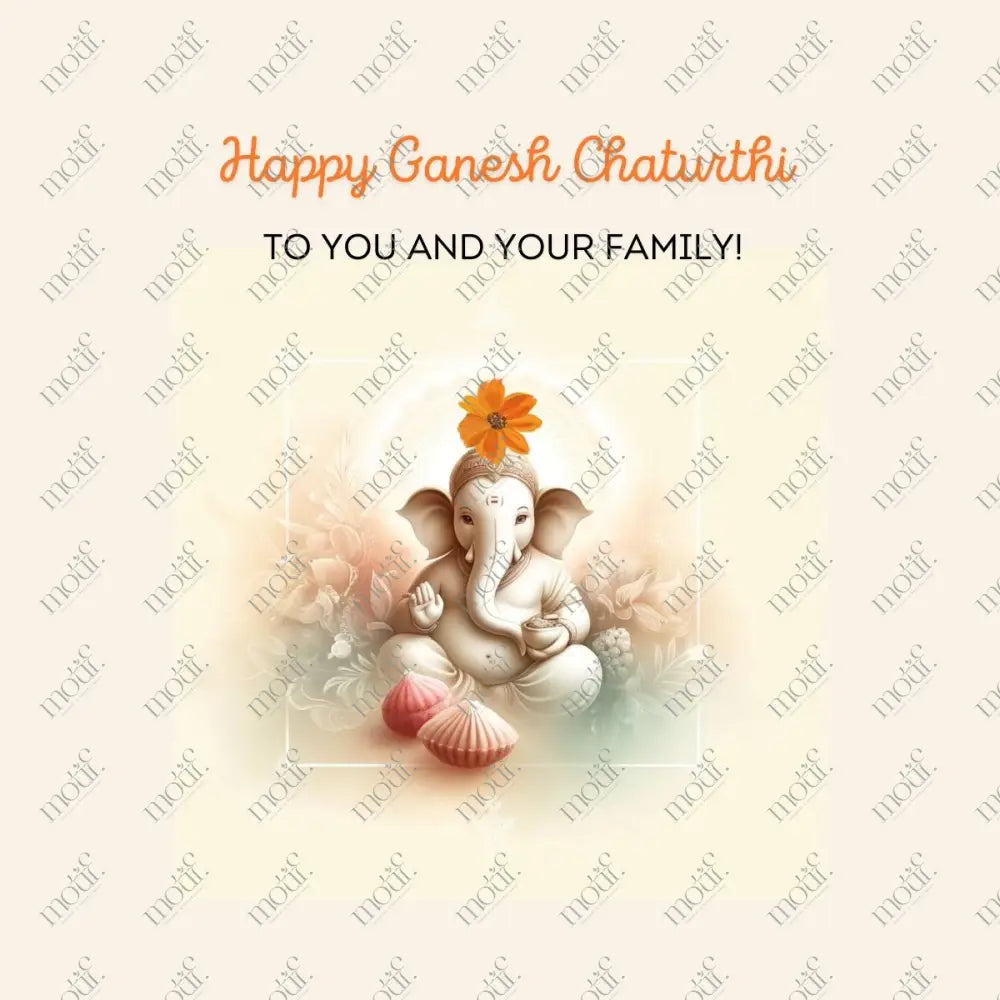 Elegant Ganesha Chaturthi Greetings 14: Social Media Image Post