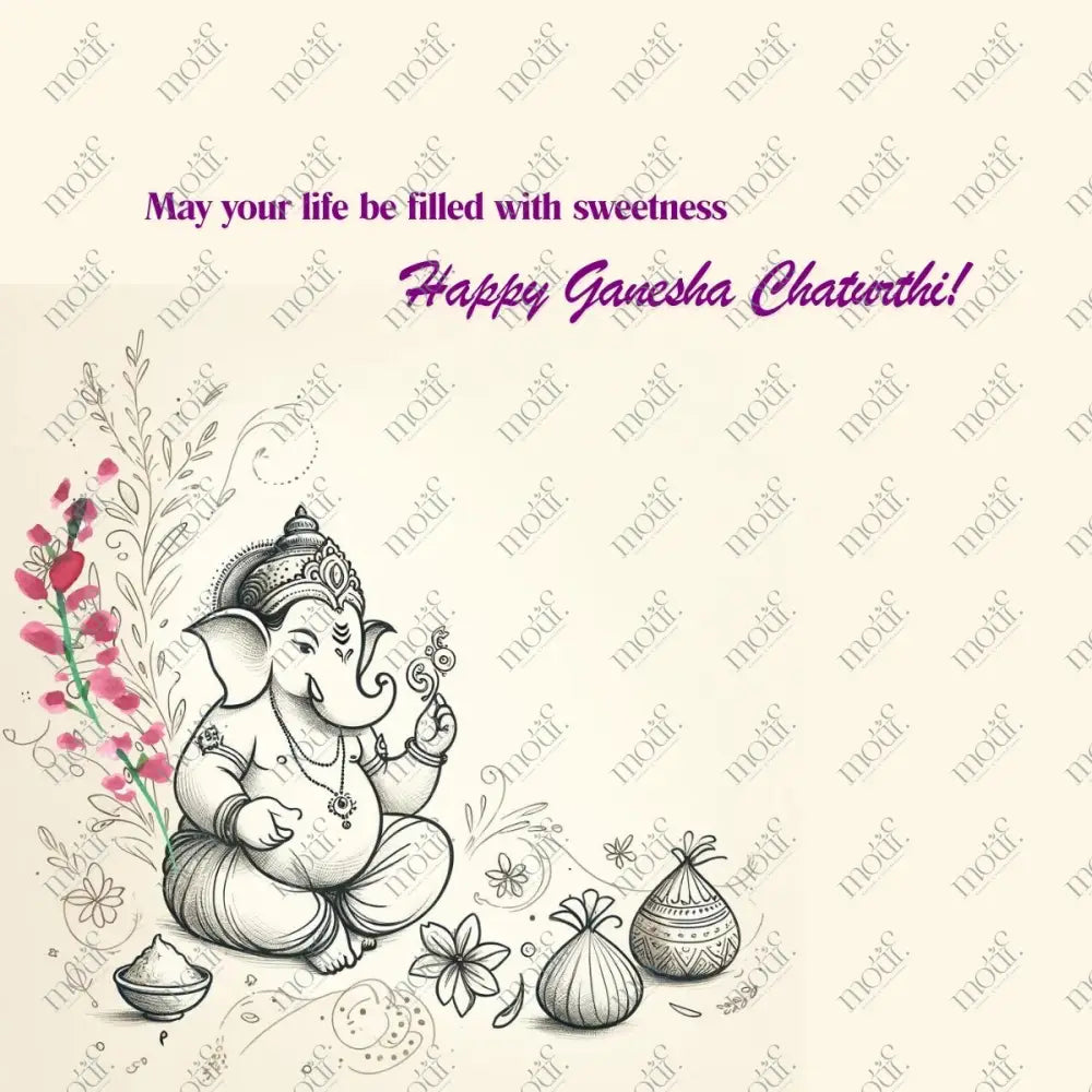 Elegant Ganesha Chaturthi Greetings 15: Social Media Image Post