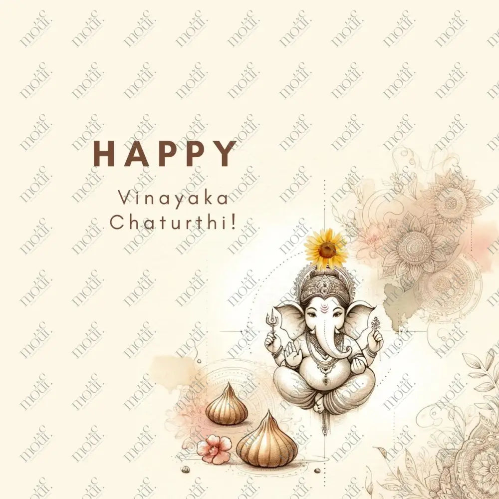 Elegant Ganesha Chaturthi Greetings 16: Social Media Image Post