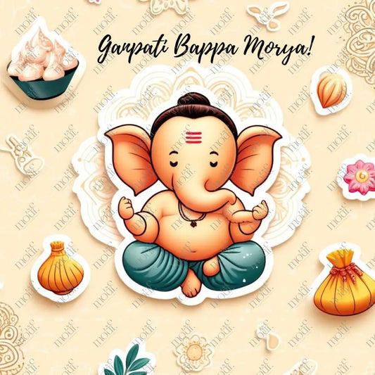 Elegant Ganesha Chaturthi Greetings 17: Social Media Image Post