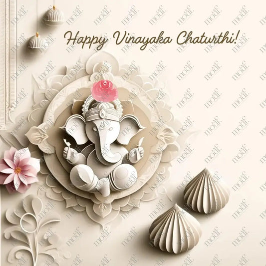 Elegant Ganesha Chaturthi Greetings 21: Social Media Image Post