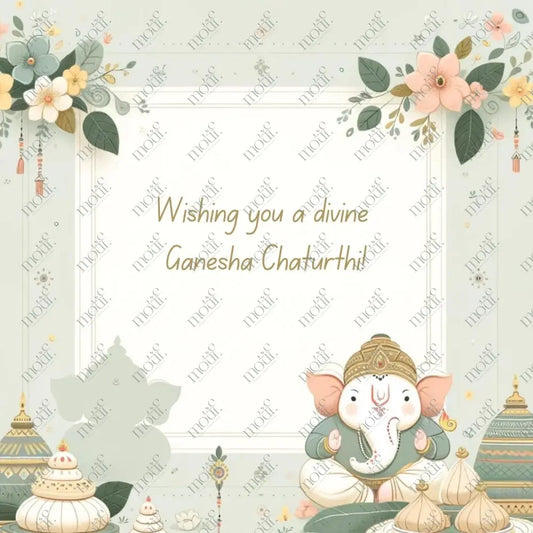 Elegant Ganesha Chaturthi Greetings 24: Social Media Image Post