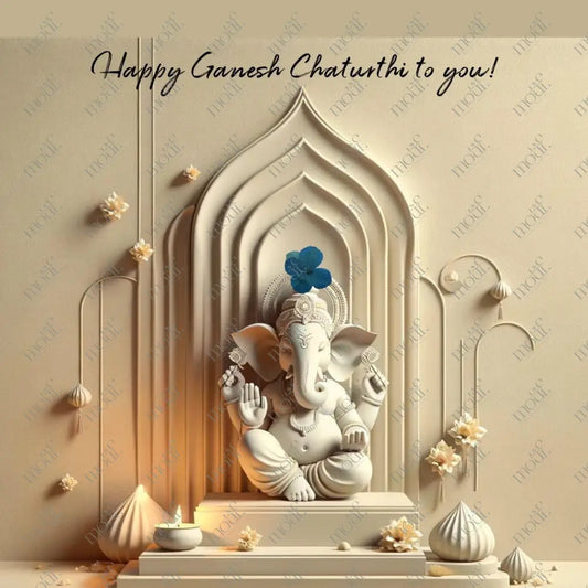 Elegant Ganesha Chaturthi Greetings 26: Social Media Image Post