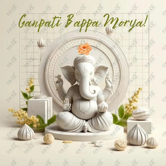 Elegant Ganesha Chaturthi Greetings 27: Social Media Image Post