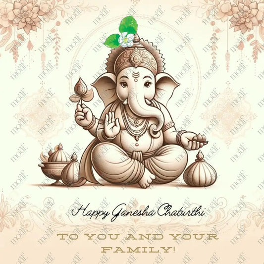 Elegant Ganesha Chaturthi Greetings 28: Social Media Image Post