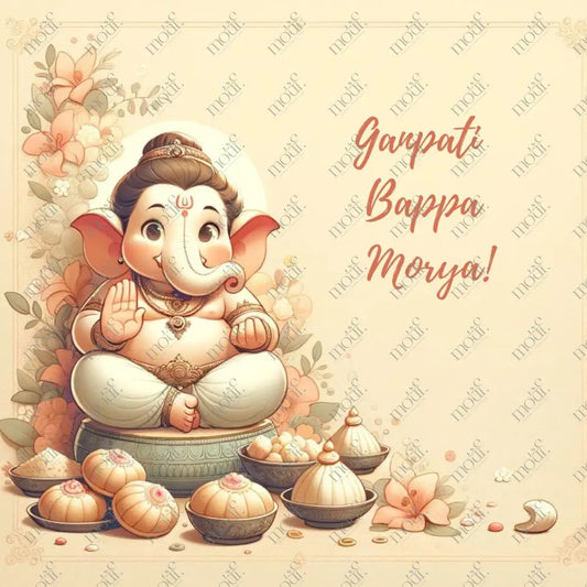 Elegant Ganesha Chaturthi Greetings 29: Social Media Image Post