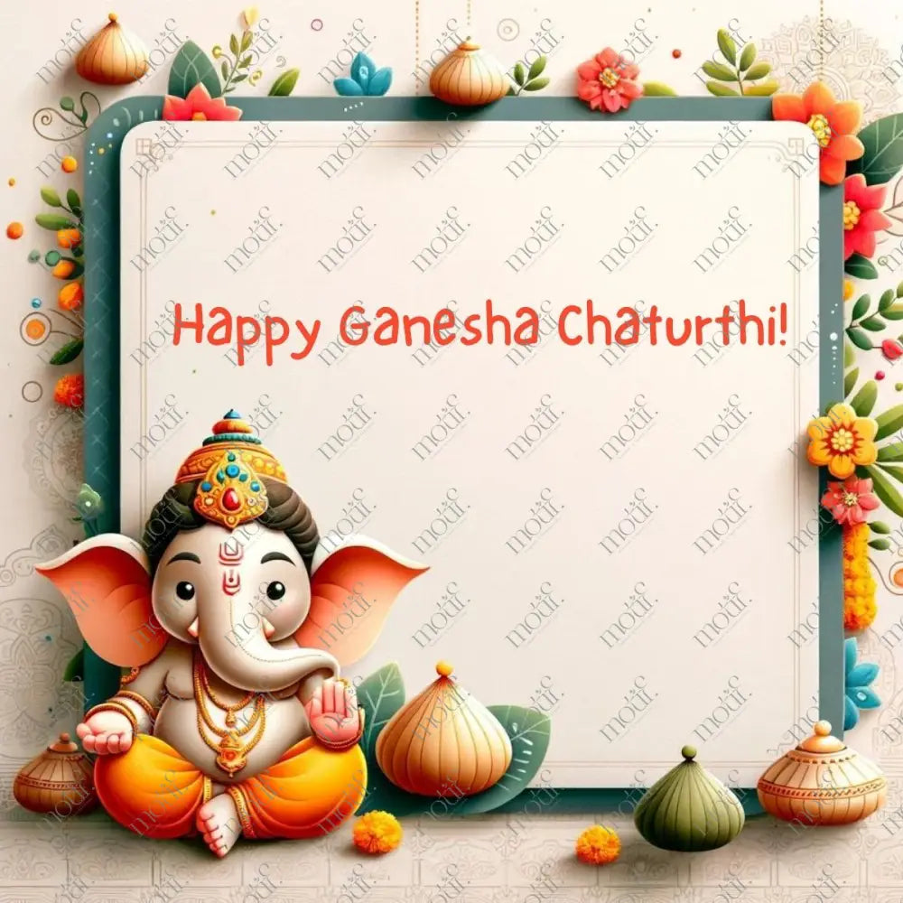 Elegant Ganesha Chaturthi Greetings 30: Social Media Image Post