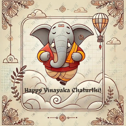 Elegant Ganesha Chaturthi Greetings 34: Social Media Image Post