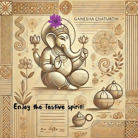 Elegant Ganesha Chaturthi Greetings 37: Social Media Image Post