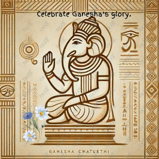 Elegant Ganesha Chaturthi Greetings 38: Social Media Image Post