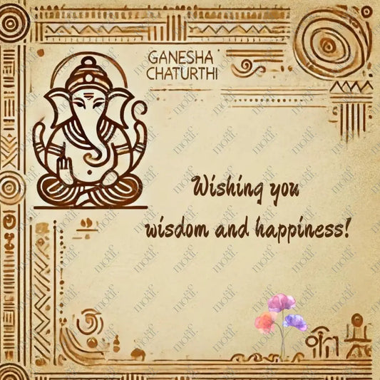 Elegant Ganesha Chaturthi Greetings 39: Social Media Image Post