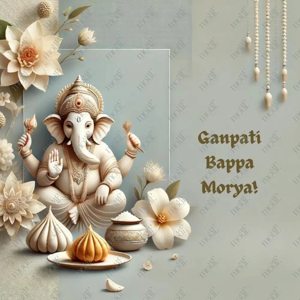 Elegant Ganesha Chaturthi Greetings 42: Social Media Image (Copy) Post