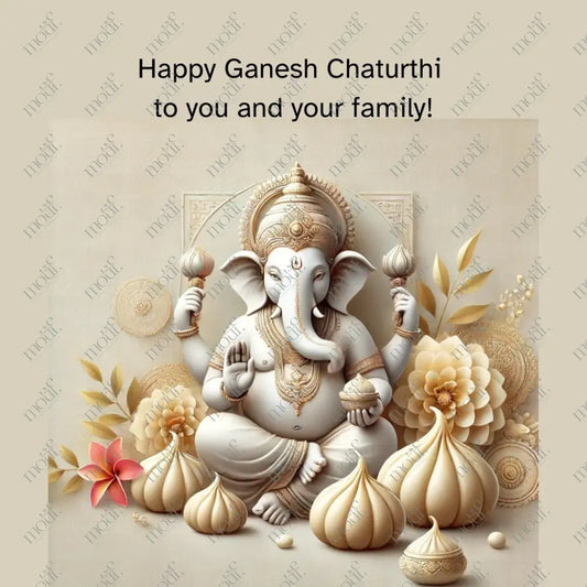 Elegant Ganesha Chaturthi Greetings 43: Social Media Image Post