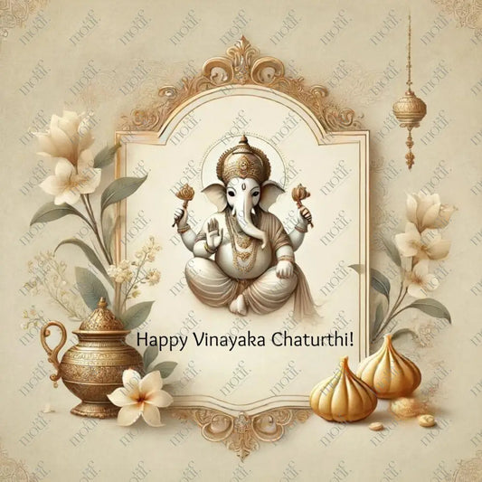 Elegant Ganesha Chaturthi Greetings 44: Social Media Image Post