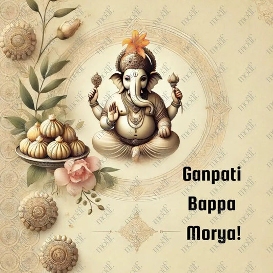 Elegant Ganesha Chaturthi Greetings 45: Social Media Image Post