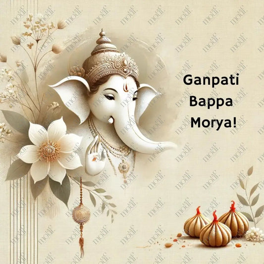 Elegant Ganesha Chaturthi Greetings 46: Social Media Image Post