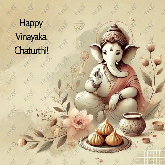 Elegant Ganesha Chaturthi Greetings 47: Social Media Image Post