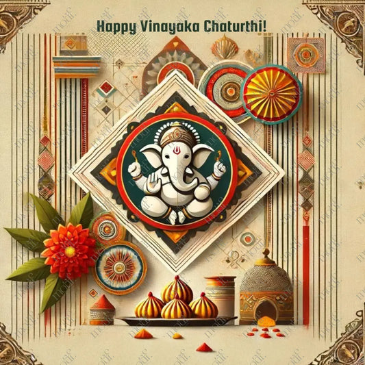 Elegant Ganesha Chaturthi Greetings 49 Social Media Image Post