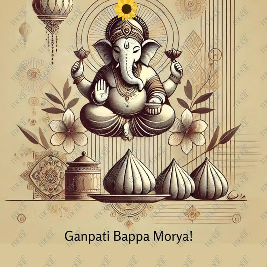 Elegant Ganesha Chaturthi Greetings 52 Social Media Image Post