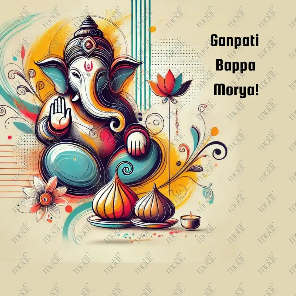 Elegant Ganesha Chaturthi Greetings 53: Social Media Image Post