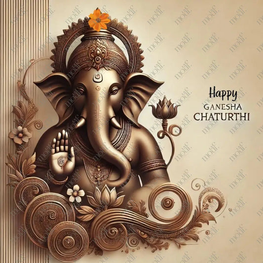 Elegant Ganesha Chaturthi Greetings 57: Social Media Image Post