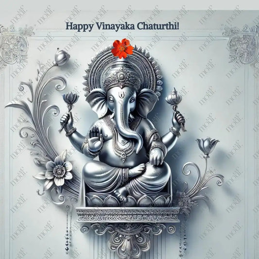 Elegant Ganesha Chaturthi Greetings 58: Social Media Image Post