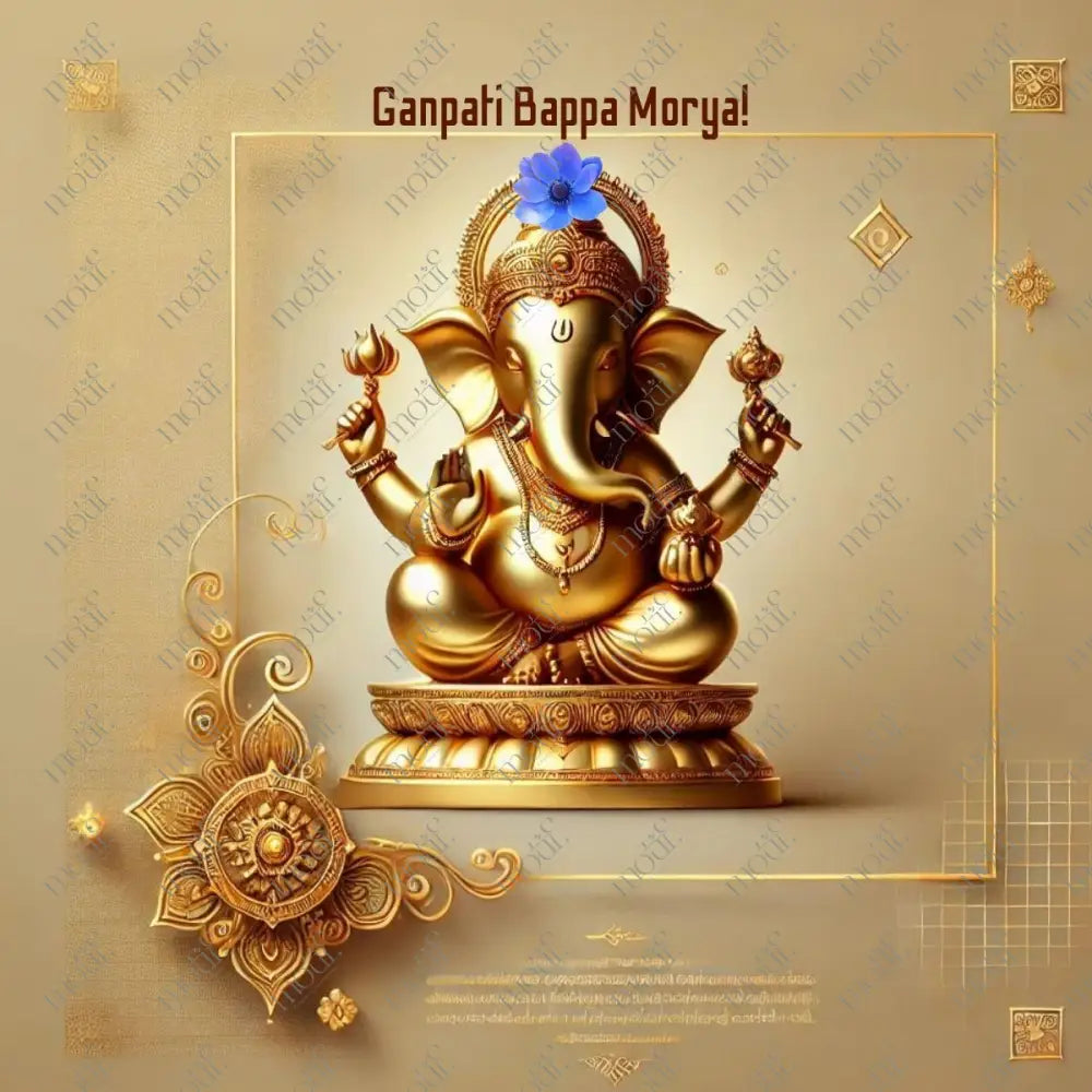 Elegant Ganesha Chaturthi Greetings 59: Social Media Image Post