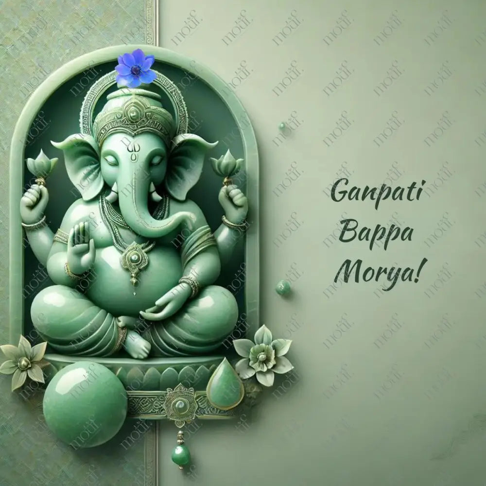 Elegant Ganesha Chaturthi Greetings 61: Social Media Image Post