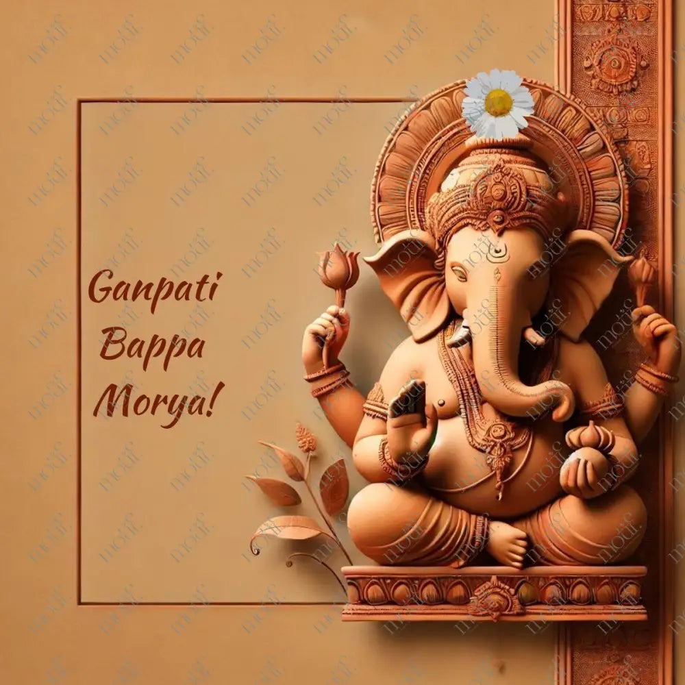 Elegant Ganesha Chaturthi Greetings 62: Social Media Image Post