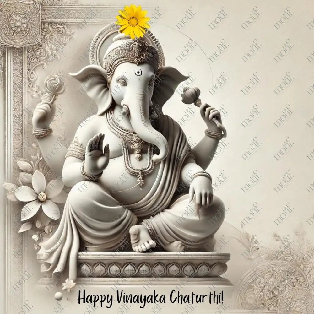 Elegant Ganesha Chaturthi Greetings 66: Social Media Image Post