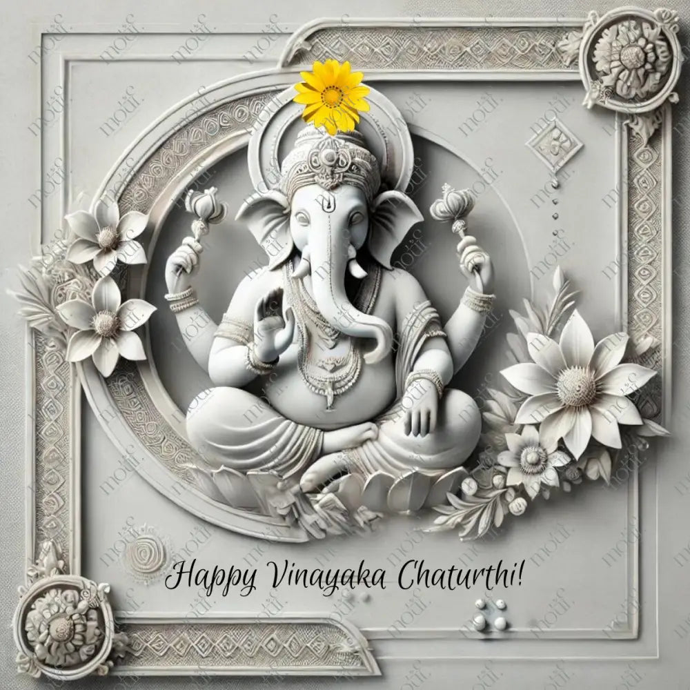 Elegant Ganesha Chaturthi Greetings 67: Social Media Image Post