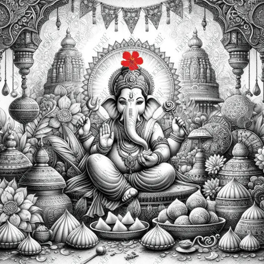 Elegant Ganesha Chaturthi Greetings1: Social Media Image Post