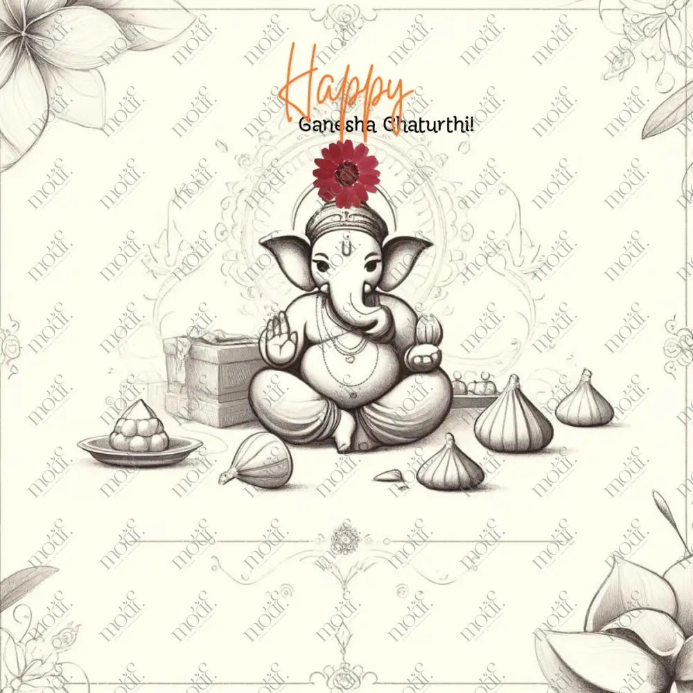 Elegant Ganesha Chaturthi Greetings3: Social Media Image Post