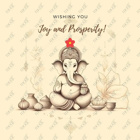 Elegant Ganesha Chaturthi Greetings5: Social Media Image Post