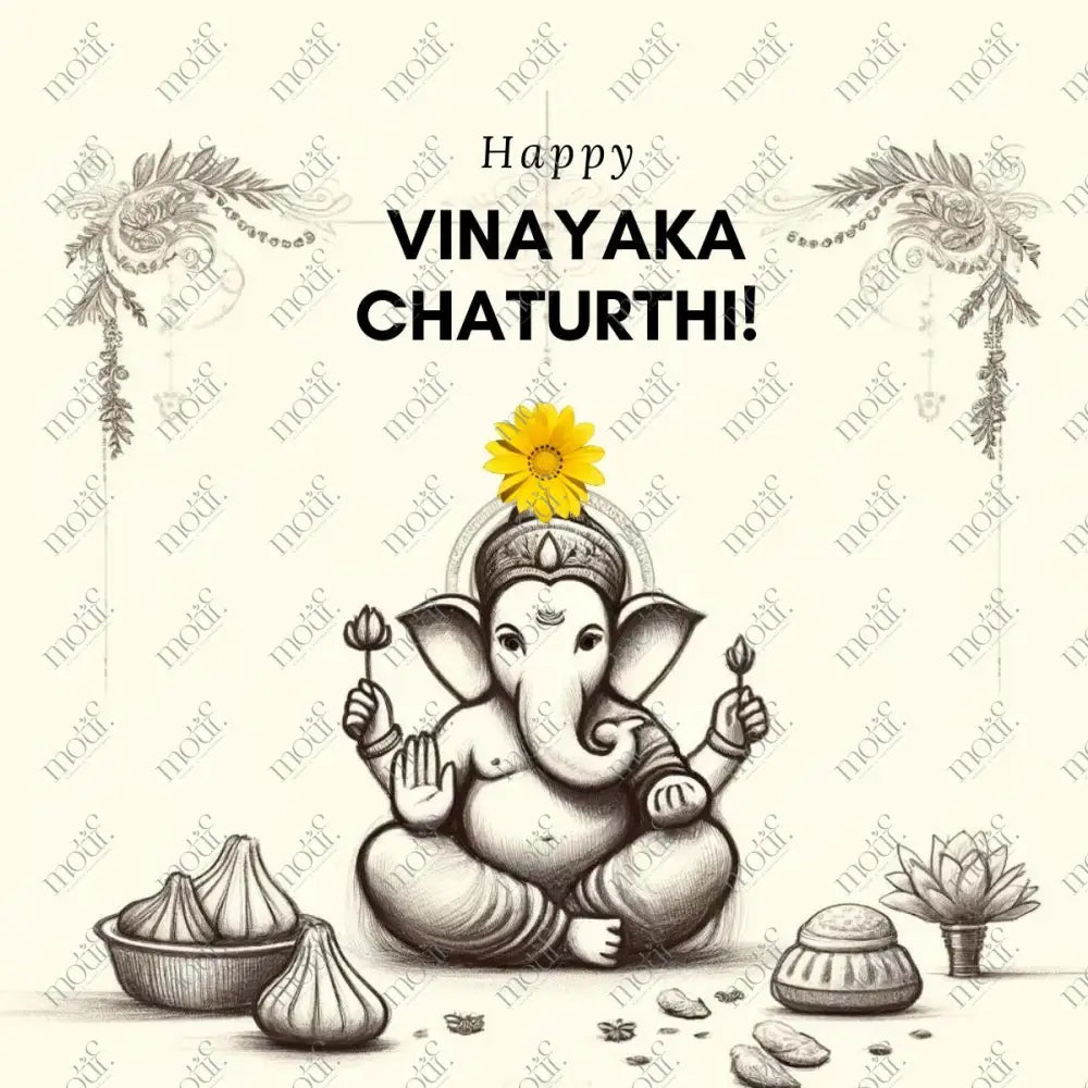 Elegant Ganesha Chaturthi Greetings8: Social Media Image Post