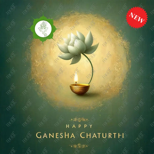 Social Media Image 10: Ganesha Chaturthi Greetings - Oil Painting Post