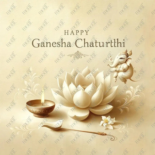 Social Media Image 4: Ganesha Chaturthi Greetings - Oil Painting Post