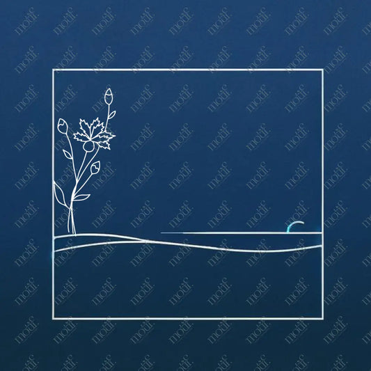 Social Media Image Template 1: Elegant Background Design. Simple Line Art