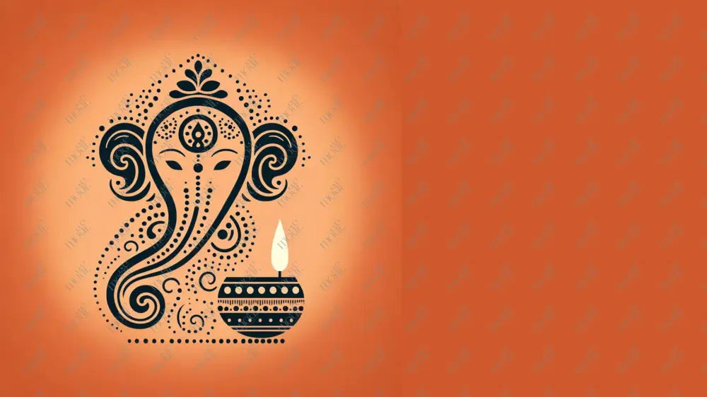 Social Media Image Template 1: Ganesha Chaturthi Greetings - Warli Art Background