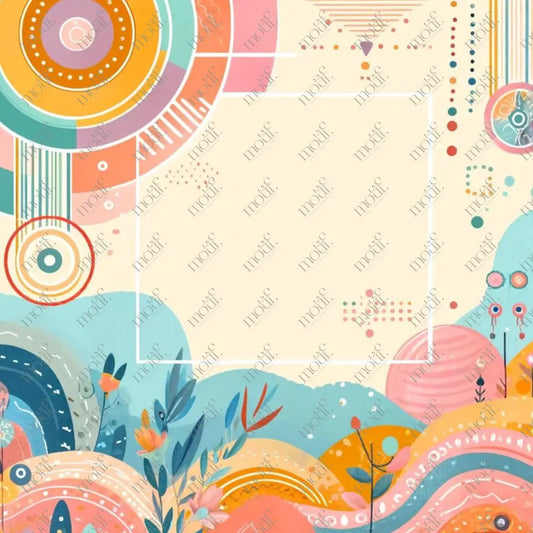 Social Media Image Template 10: Ready To Use Background Design Boho Art Style