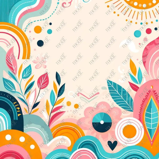 Social Media Image Template 11: Ready To Use Background Design Boho Art Style