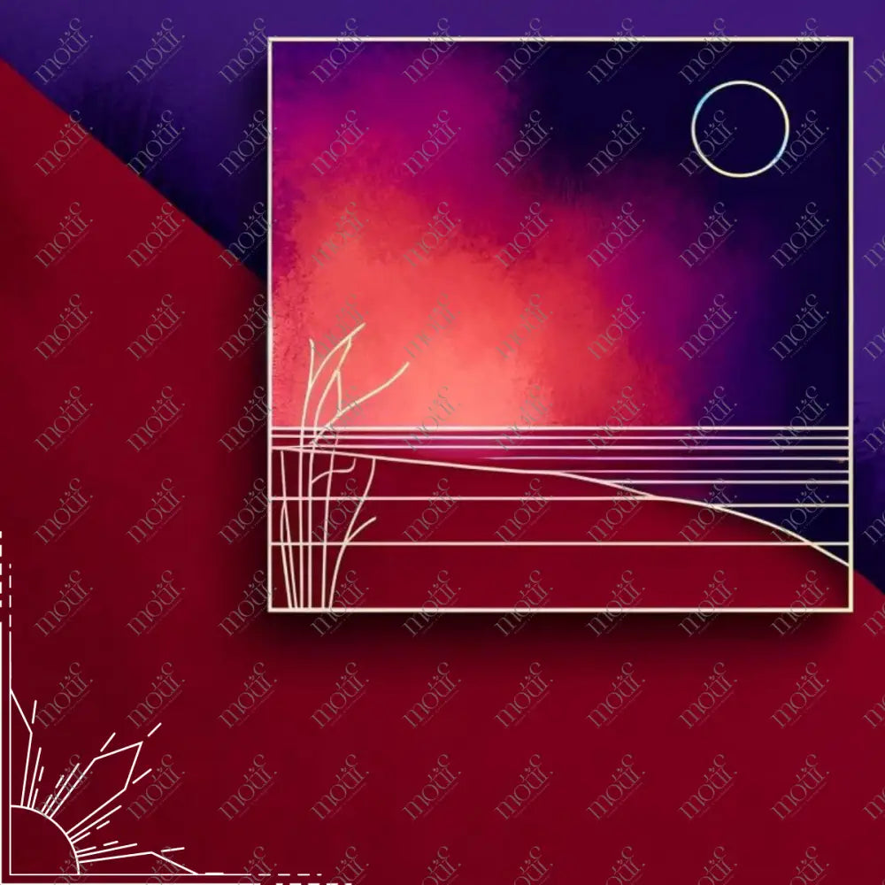 Social Media Image Template 3: Elegant Background Design. Simple Line Art