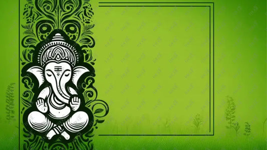 Social Media Image Template 3: Ganesha Chaturthi Greetings - Warli Art Background