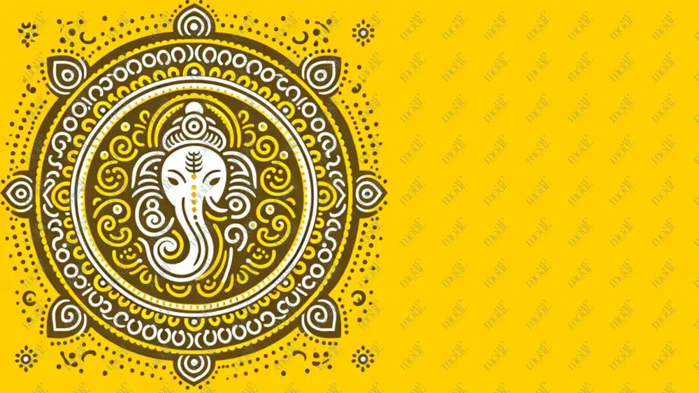 Social Media Image Template 4: Ganesha Chaturthi Greetings - Warli Art Background