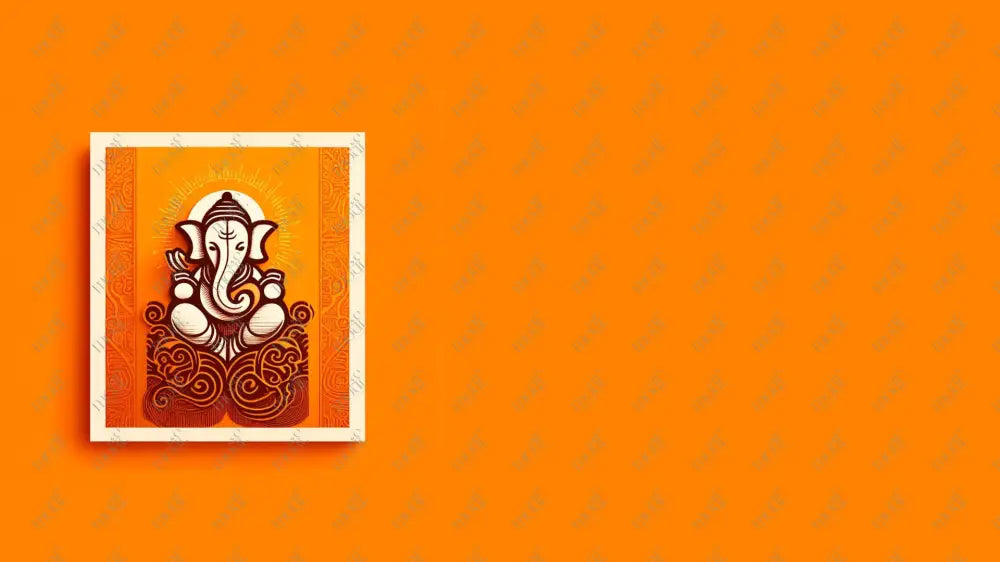 Social Media Image Template 5: Ganesha Chaturthi Greetings - Warli Art Background