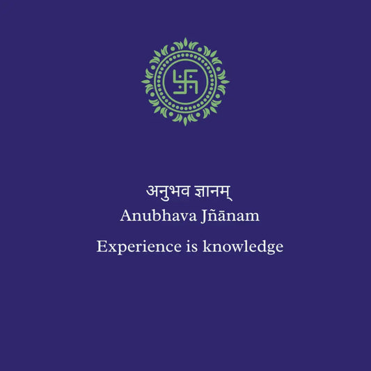 Social Media Post: Anubhava Jñānam Blue Image