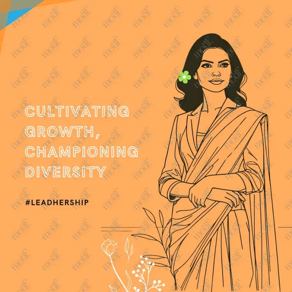 Social Media Post Image: Championing Diversity Leadhership Orange